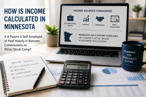 How Is Income Calculated in Minnesota If A Parent is Self-Employed or Paid Heavily in Bonuses, Commissions, or RSUsStock Comp